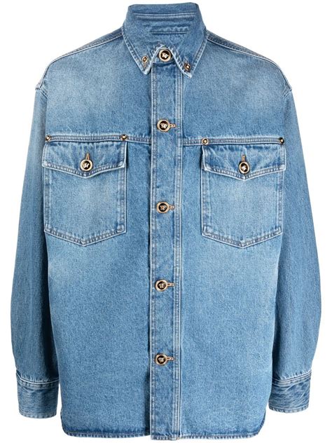 versace overhemd|versace denim jacket.